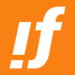 Logo; innovation-factory; orange; ohne Text; Aufkleber